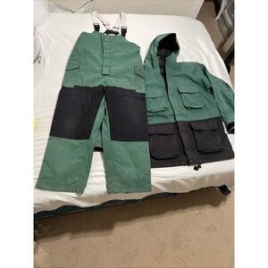 Cabela's Gore-Tex Guidewear Mens XL Jacket & L Bibs Overalls Green VTG Hong Kong